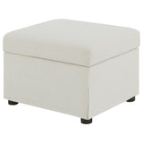 Winter Upholstered Hydraulic Lift Top Storage Ottoman Beige - Tampa Furniture Outlet