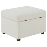 Winter Upholstered Hydraulic Lift Top Storage Ottoman Beige - Tampa Furniture Outlet