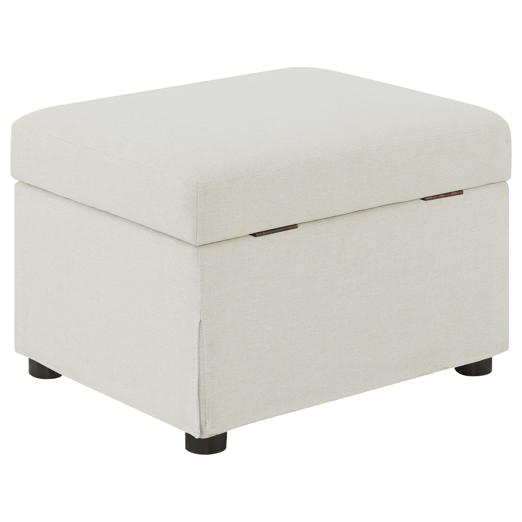 Winter Upholstered Hydraulic Lift Top Storage Ottoman Beige - Tampa Furniture Outlet