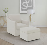 Winter Upholstered Hydraulic Lift Top Storage Ottoman Beige - Tampa Furniture Outlet