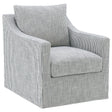Tampa Furniture Outlet - Coaster - Winter Upholstered Sloped Arm Accent Swivel Chair Grey - 904137