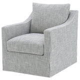 Winter Upholstered Sloped Arm Accent Swivel Chair Grey - Tampa Furniture Outlet