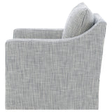 Winter Upholstered Sloped Arm Accent Swivel Chair Grey - Tampa Furniture Outlet