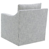 Winter Upholstered Sloped Arm Accent Swivel Chair Grey - Tampa Furniture Outlet