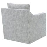 Winter Upholstered Sloped Arm Accent Swivel Chair Grey - Tampa Furniture Outlet