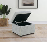 Winter Upholstered Hydraulic Lift Top Storage Ottoman Grey - Tampa Furniture Outlet
