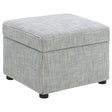 Tampa Furniture Outlet - Coaster - Winter Upholstered Hydraulic Lift Top Storage Ottoman Grey - 904138