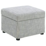 Tampa Furniture Outlet - Coaster - Winter Upholstered Hydraulic Lift Top Storage Ottoman Grey - 904138