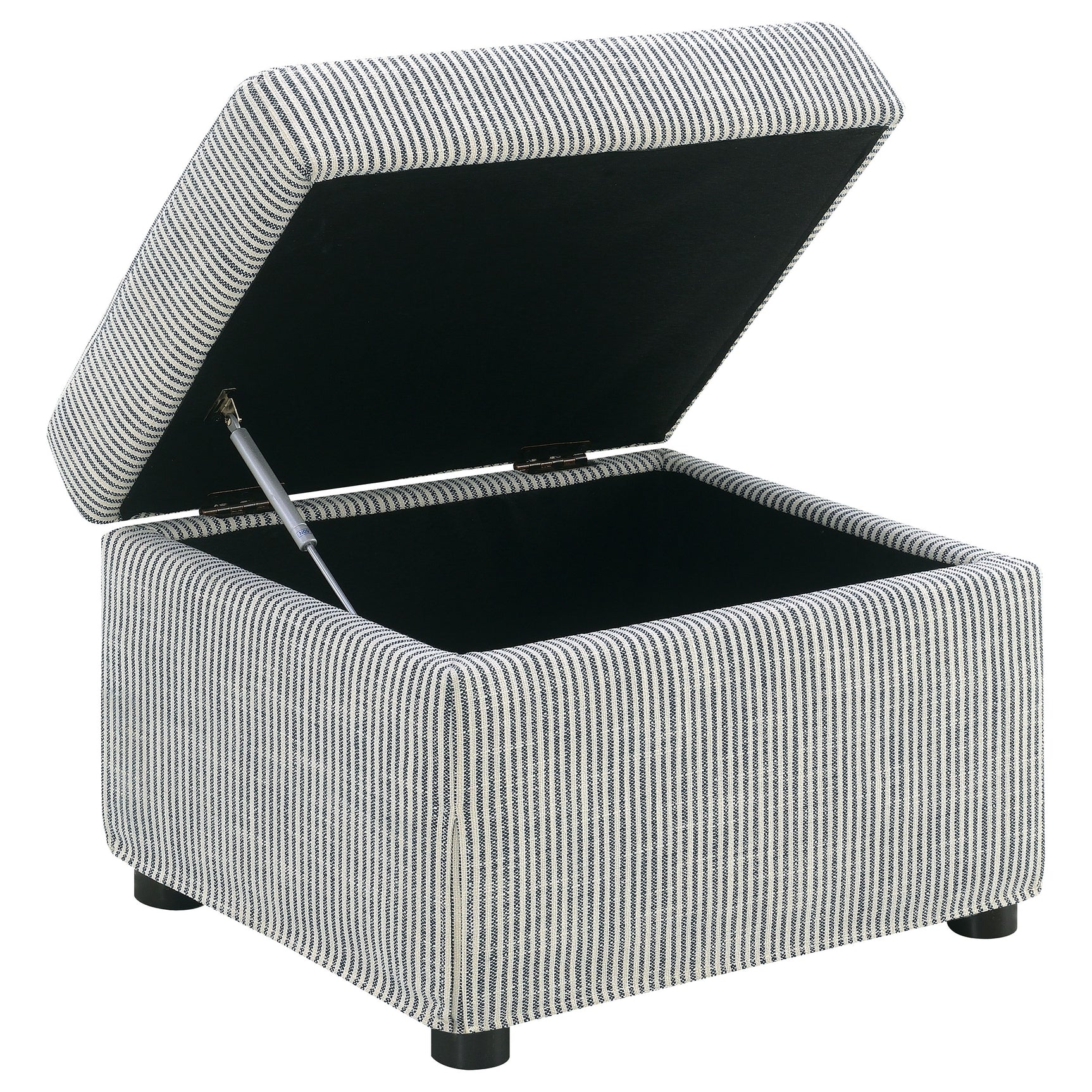 Winter Upholstered Hydraulic Lift Top Storage Ottoman Grey - Tampa Furniture Outlet