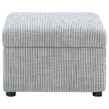 Winter Upholstered Hydraulic Lift Top Storage Ottoman Grey - Tampa Furniture Outlet