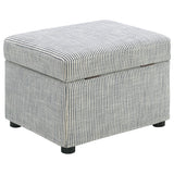 Winter Upholstered Hydraulic Lift Top Storage Ottoman Grey - Tampa Furniture Outlet