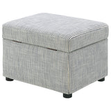 Winter Upholstered Hydraulic Lift Top Storage Ottoman Grey - Tampa Furniture Outlet