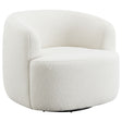 Tampa Furniture Outlet - Coaster - Hudson Faux Sheepskin Upholstered Swivel Chair Natural - 905726