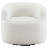 Hudson Faux Sheepskin Upholstered Swivel Chair Natural - Tampa Furniture Outlet