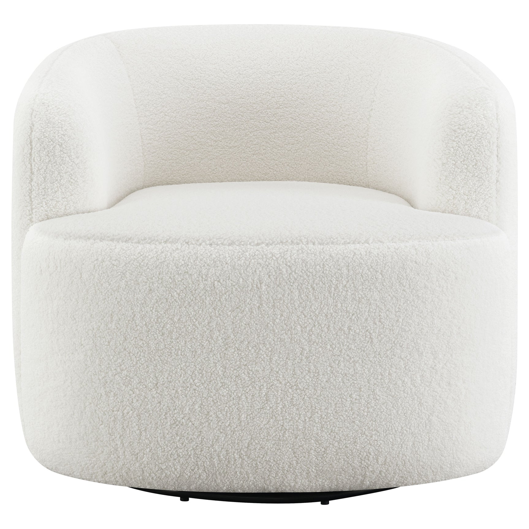 Hudson Faux Sheepskin Upholstered Swivel Chair Natural - Tampa Furniture Outlet