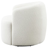Hudson Faux Sheepskin Upholstered Swivel Chair Natural - Tampa Furniture Outlet