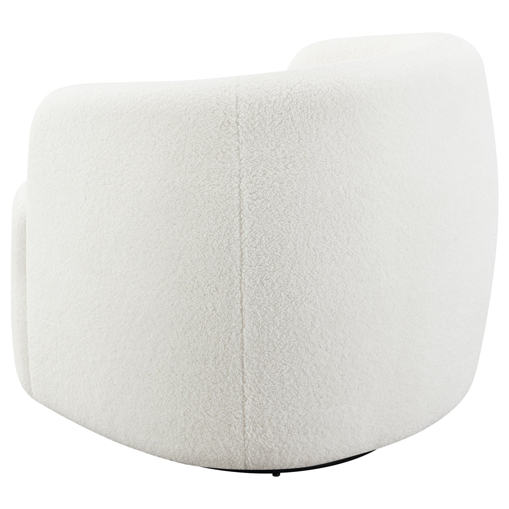 Hudson Faux Sheepskin Upholstered Swivel Chair Natural - Tampa Furniture Outlet