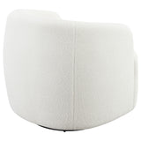 Hudson Faux Sheepskin Upholstered Swivel Chair Natural - Tampa Furniture Outlet