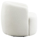 Hudson Faux Sheepskin Upholstered Swivel Chair Natural - Tampa Furniture Outlet