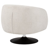 Dave Upholstered Barrel Back Swivel Club Chair Beige - Tampa Furniture Outlet