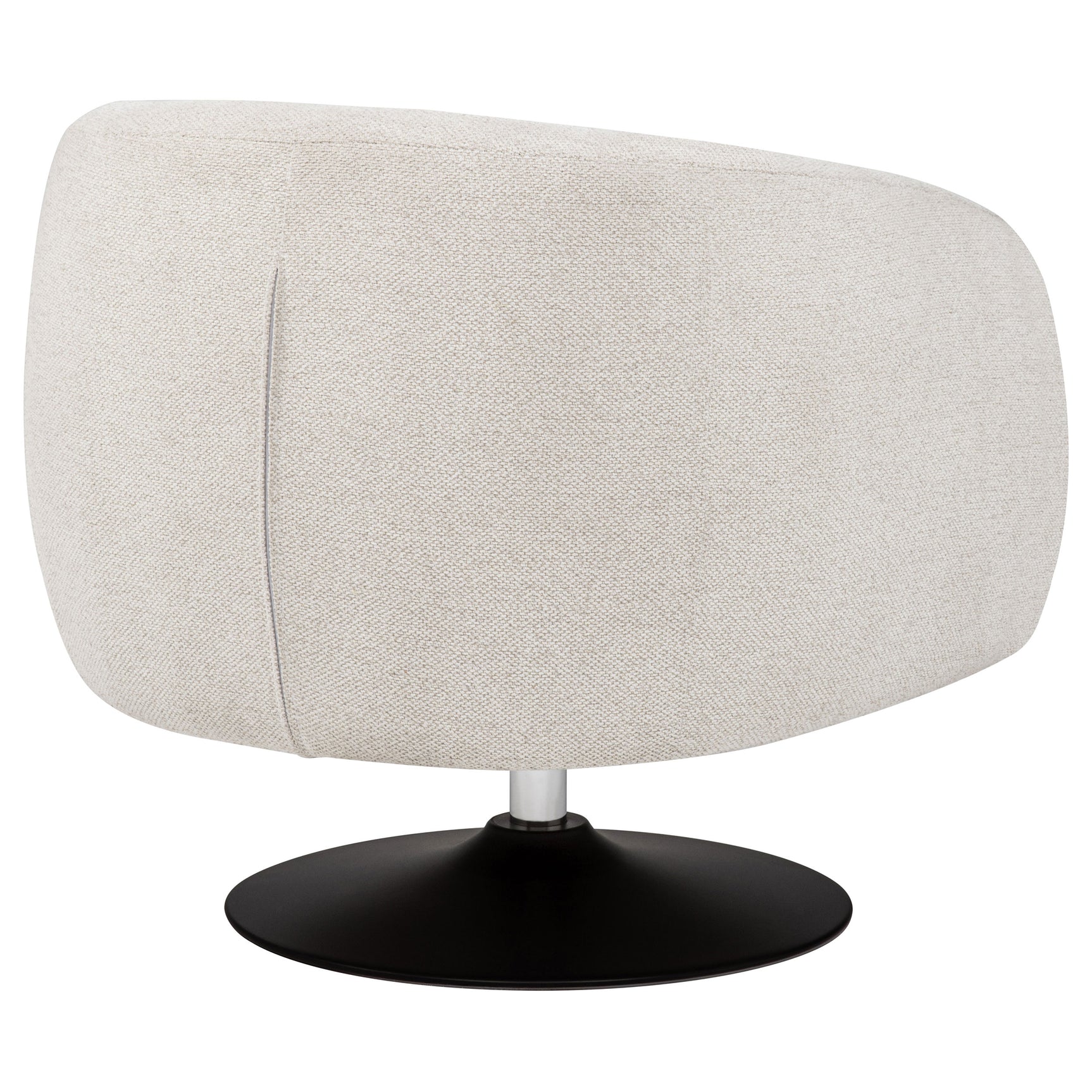 Dave Upholstered Barrel Back Swivel Club Chair Beige - Tampa Furniture Outlet