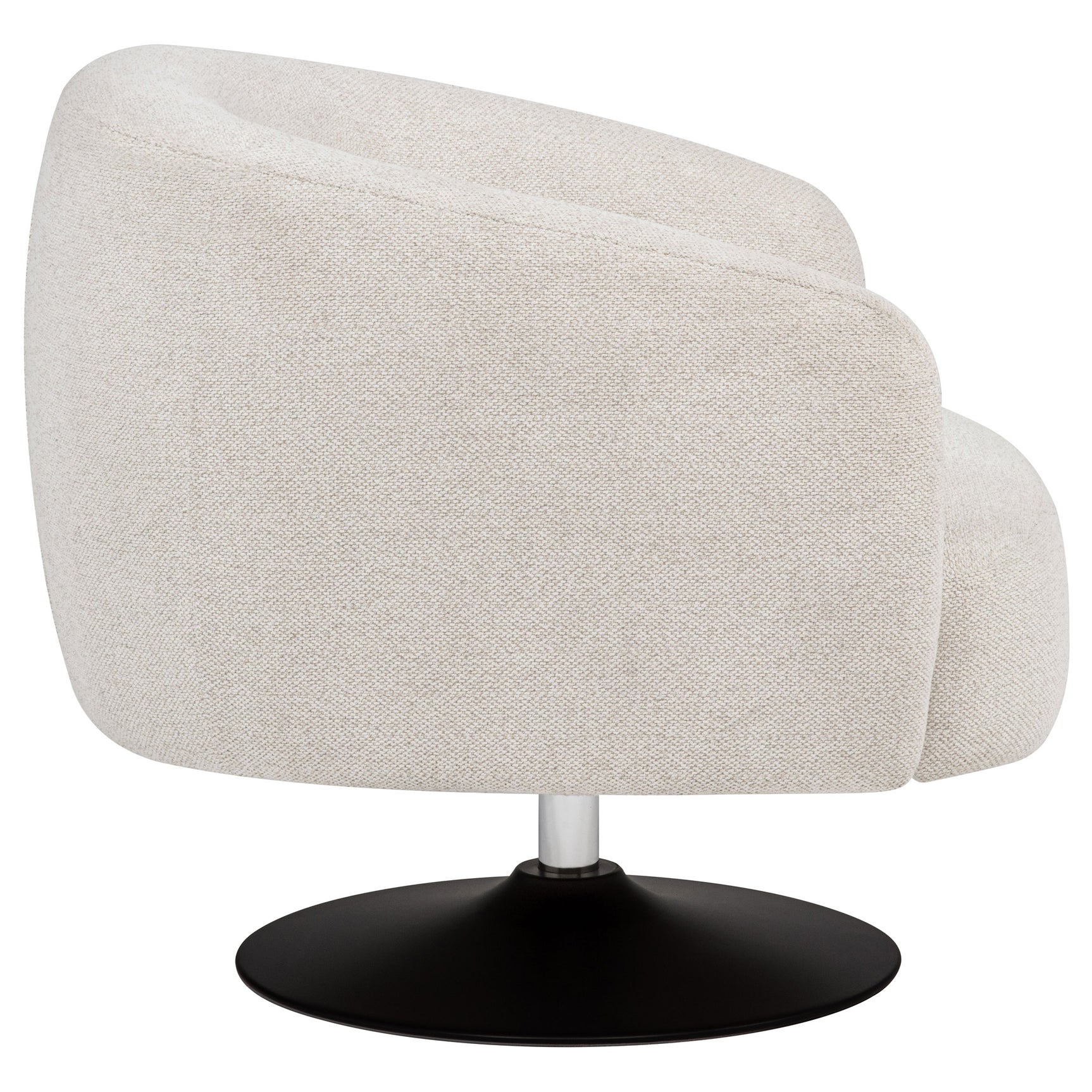 Dave Upholstered Barrel Back Swivel Club Chair Beige - Tampa Furniture Outlet