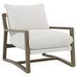 Tampa Furniture Outlet - Coaster - Geneva Boucle Upholstered Wood Arm Accent Chair Sand - 907509