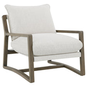 Tampa Furniture Outlet - Coaster - Geneva Boucle Upholstered Wood Arm Accent Chair Sand - 907509