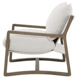 Geneva Boucle Upholstered Wood Arm Accent Chair Sand - Tampa Furniture Outlet