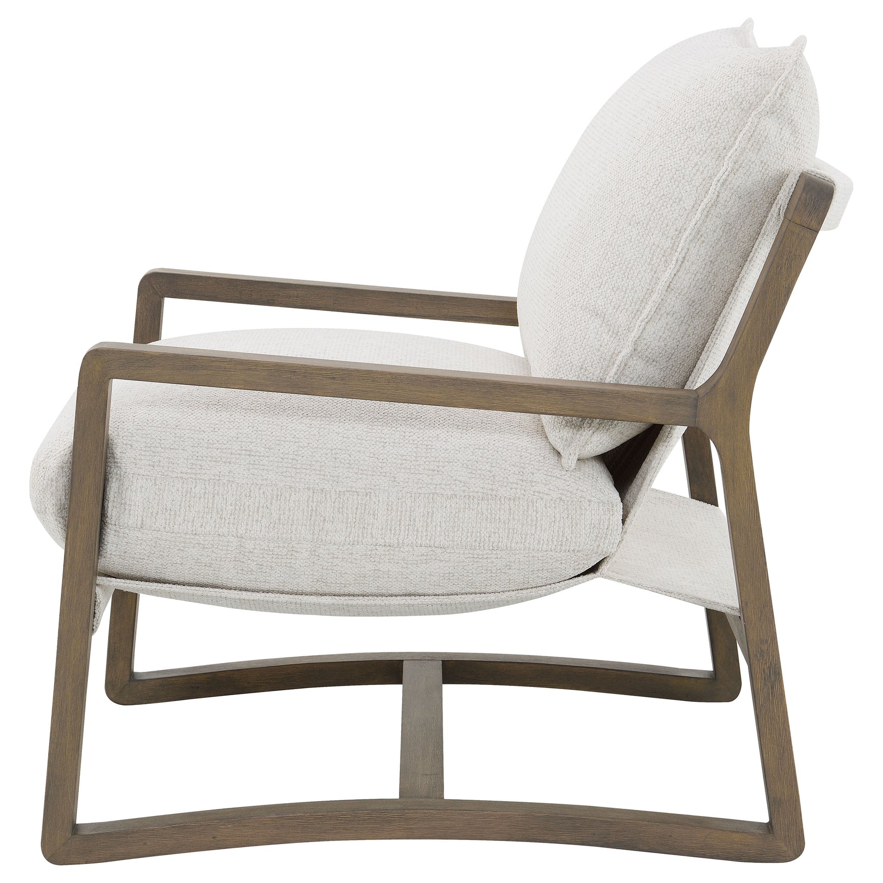 Geneva Boucle Upholstered Wood Arm Accent Chair Sand - Tampa Furniture Outlet