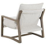 Geneva Boucle Upholstered Wood Arm Accent Chair Sand - Tampa Furniture Outlet
