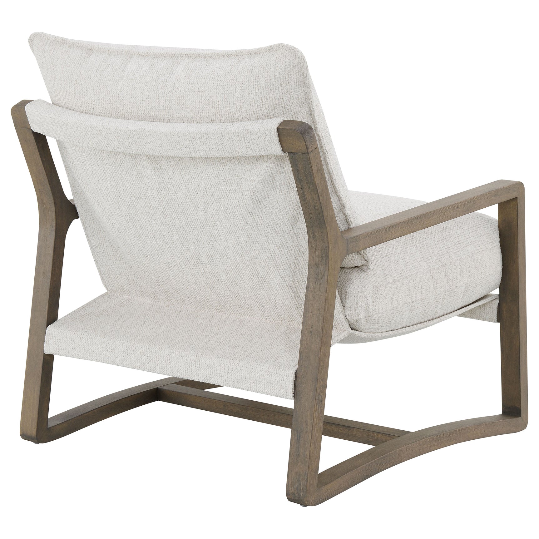 Geneva Boucle Upholstered Wood Arm Accent Chair Sand - Tampa Furniture Outlet