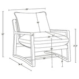 Geneva Boucle Upholstered Wood Arm Accent Chair Sand - Tampa Furniture Outlet