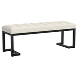Tampa Furniture Outlet - Coaster - Mesa Boucle Upholstered Tufted Accent Bench Vanilla - 907514