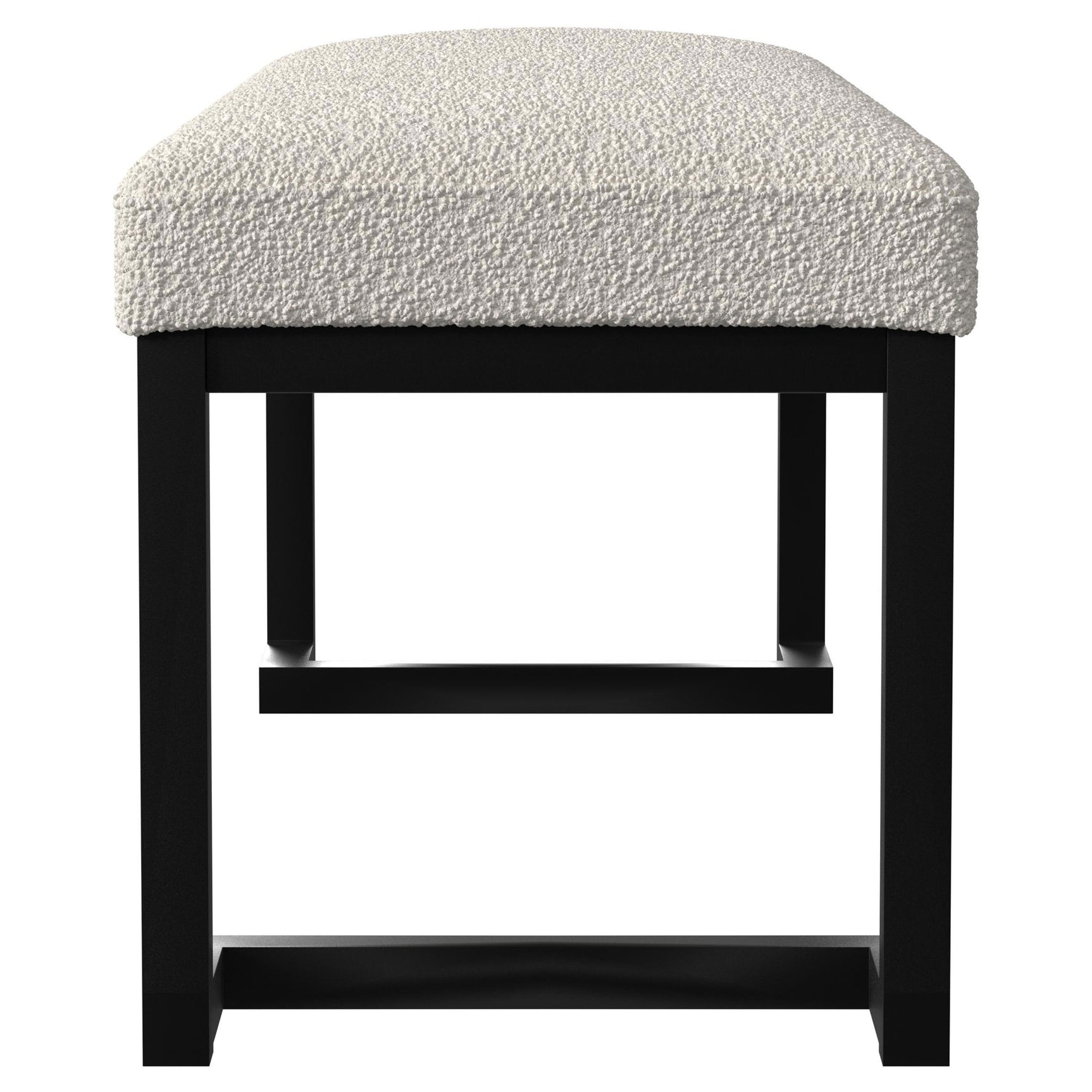 Mesa Boucle Upholstered Tufted Accent Bench Vanilla - Tampa Furniture Outlet