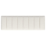 Mesa Boucle Upholstered Tufted Accent Bench Vanilla - Tampa Furniture Outlet