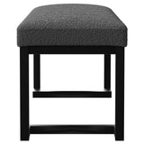 Mesa Boucle Upholstered Tufted Accent Bench Charcoal - Tampa Furniture Outlet