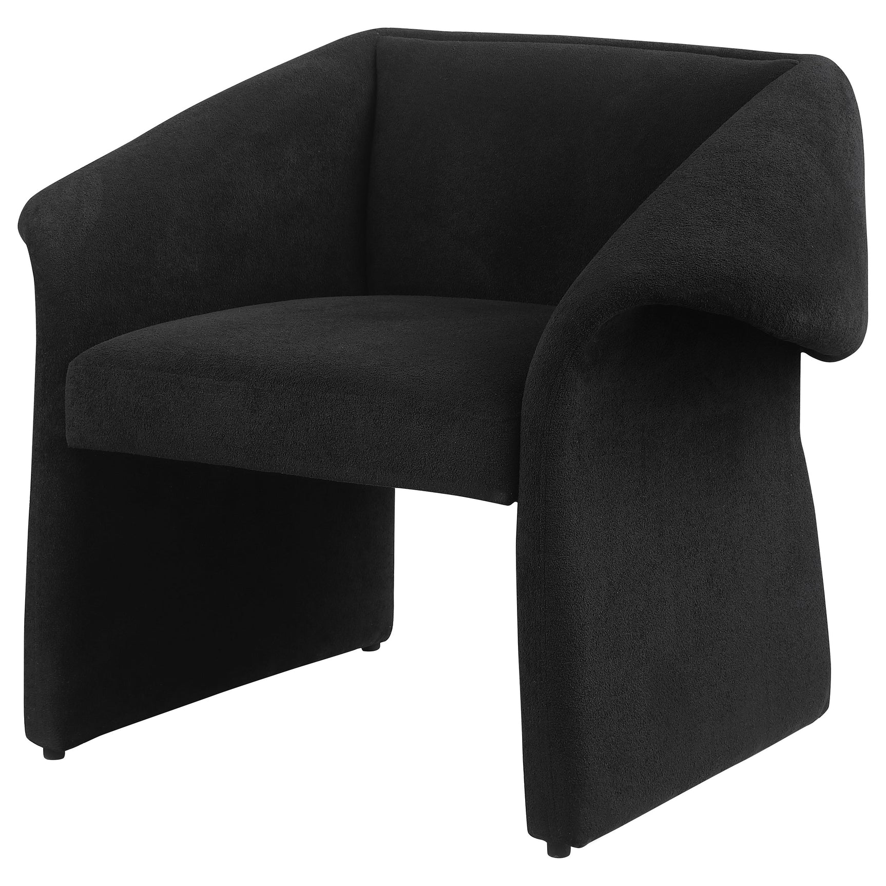 Ramsey Upholstered Sloped Arm Accent Chair Black - Tampa Furniture Outlet