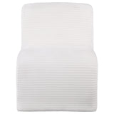 Drayton Upholstered Curved Armless Accent Chair Ivory - Tampa Furniture Outlet
