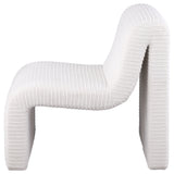 Drayton Upholstered Curved Armless Accent Chair Ivory - Tampa Furniture Outlet
