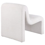 Drayton Upholstered Curved Armless Accent Chair Ivory - Tampa Furniture Outlet