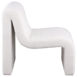 Drayton Upholstered Curved Armless Accent Chair Ivory - Tampa Furniture Outlet