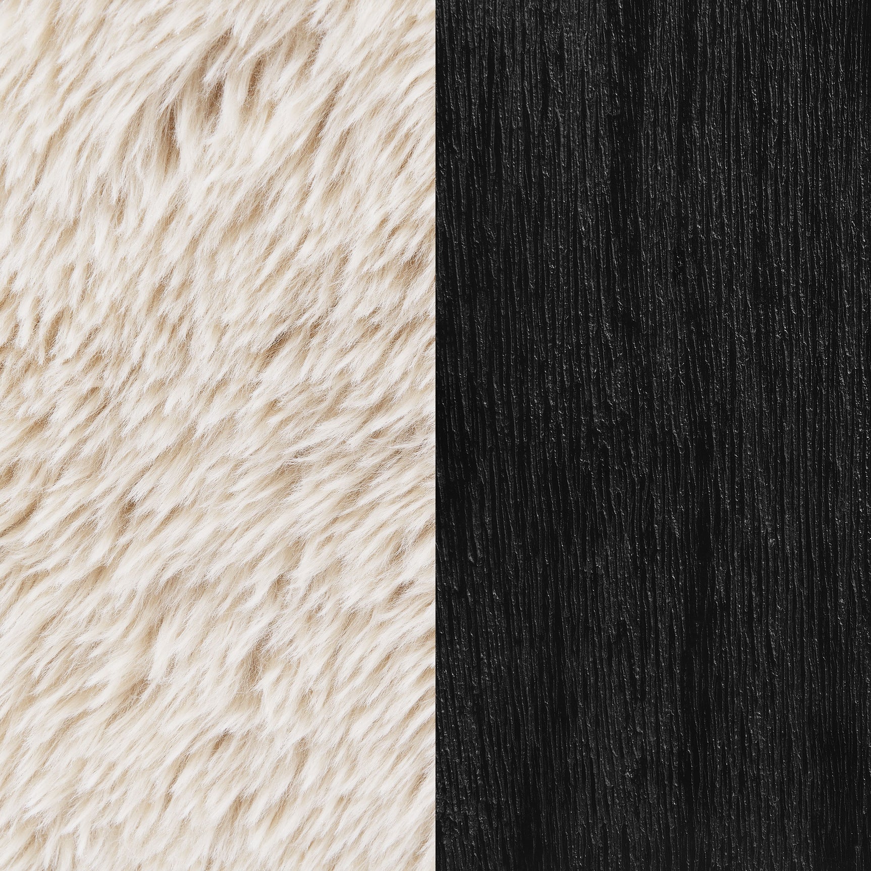 Fitzroy Faux Fur Upholstered Chair Solid Wood Arms Latte - Tampa Furniture Outlet