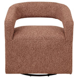 Westhill Boucle Upholstered Swivel Accent Chair Berry