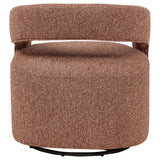 Westhill Boucle Upholstered Swivel Accent Chair Berry