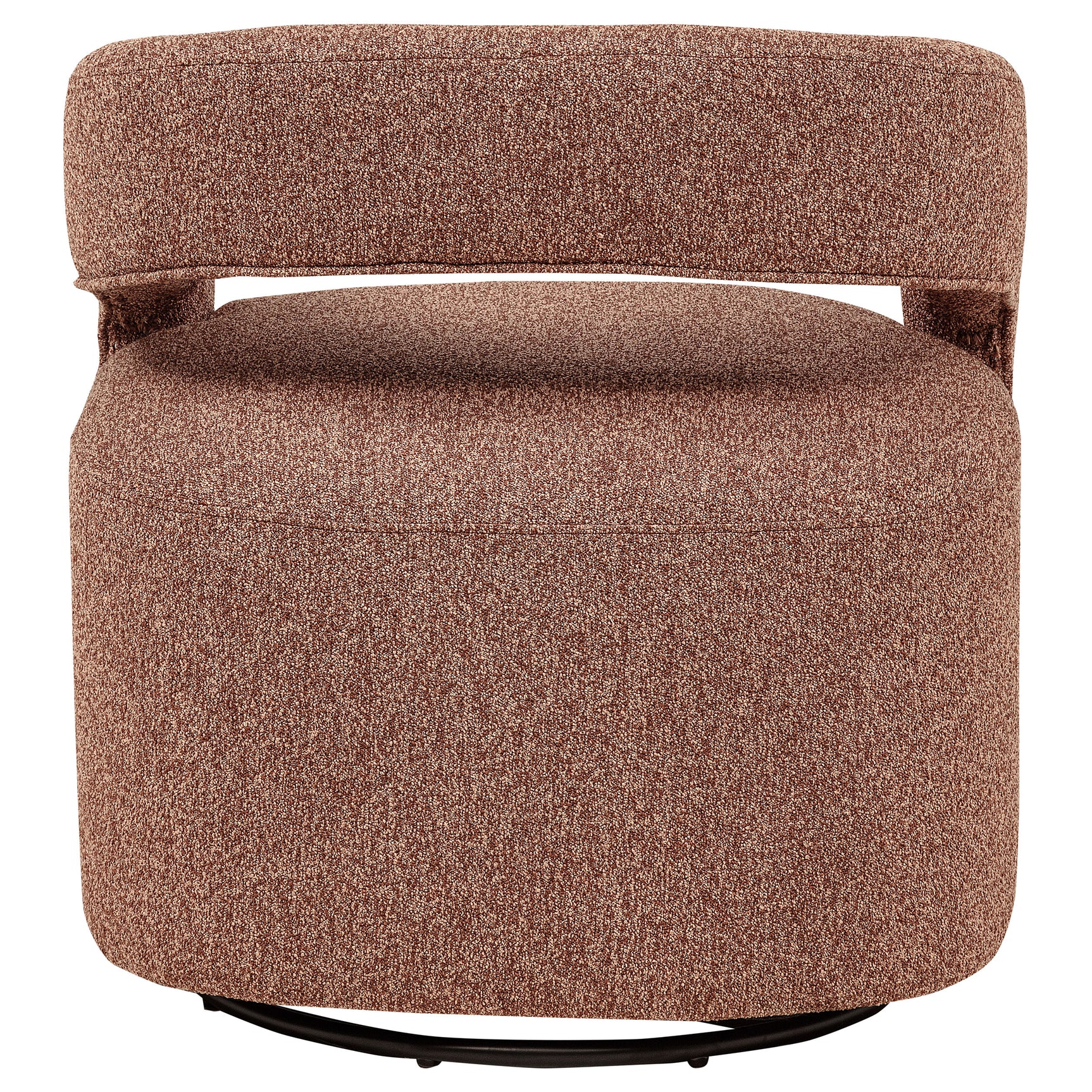 Westhill Boucle Upholstered Swivel Accent Chair Berry