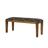 Lamont Fabric Upholstered Accent Bench Black and Natural - Tampa Furniture Outlet