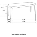Lamont Fabric Upholstered Accent Bench Black and Natural - Tampa Furniture Outlet