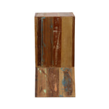 Lily Solid Reclaimed Wood Accent Side Table Natural - Tampa Furniture Outlet