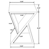 Lily Solid Reclaimed Wood Accent Side Table Natural - Tampa Furniture Outlet